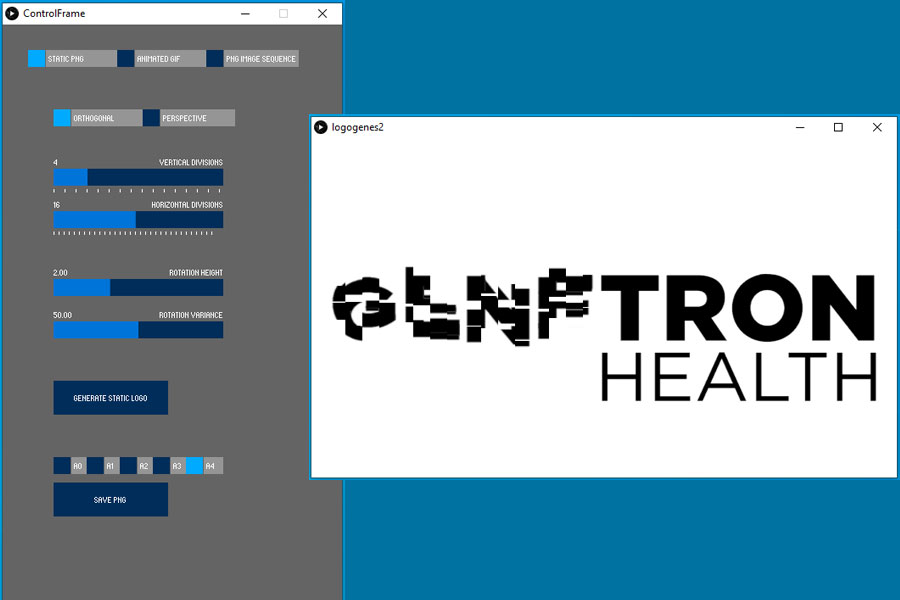 screenshot genetron generative logo tool
