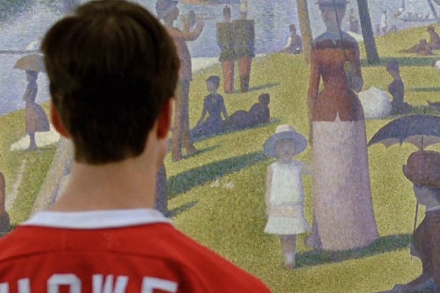 Georges Seurat's afternoon at the movies
