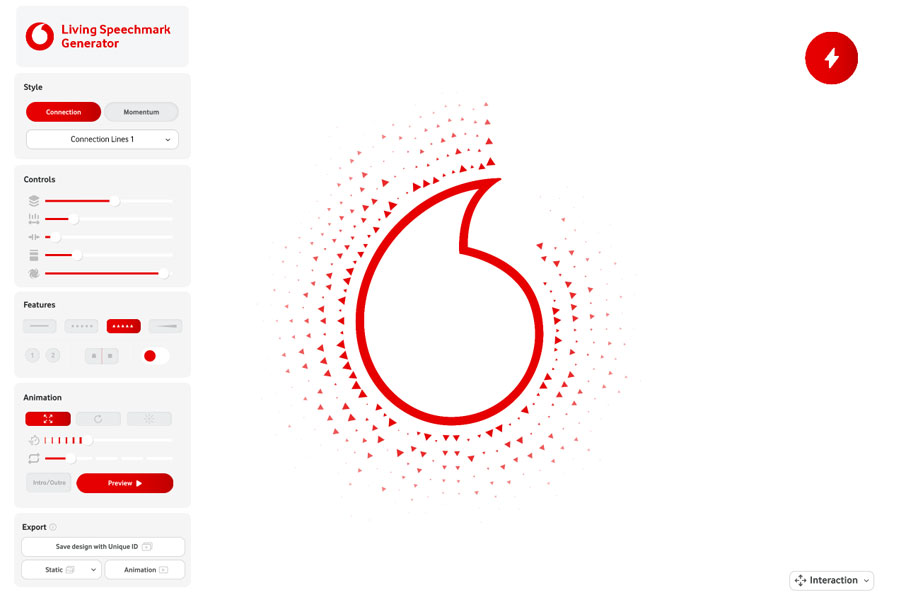 screenshot vodafone living speechmark generator